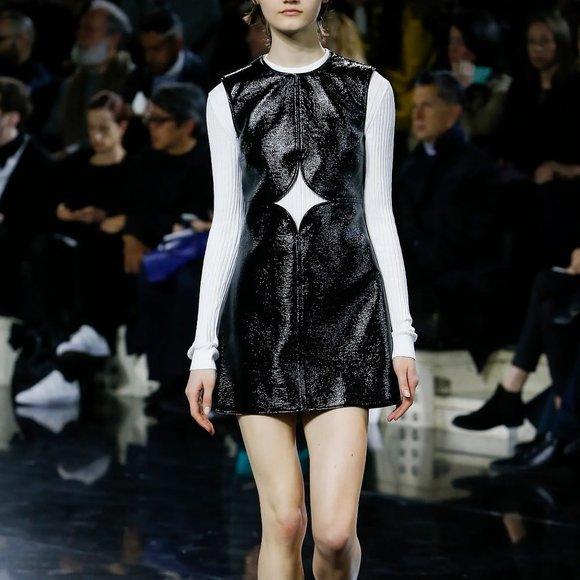Courreges Dresses & Skirts - Courreges Cutout Vinyl Shift Dress
